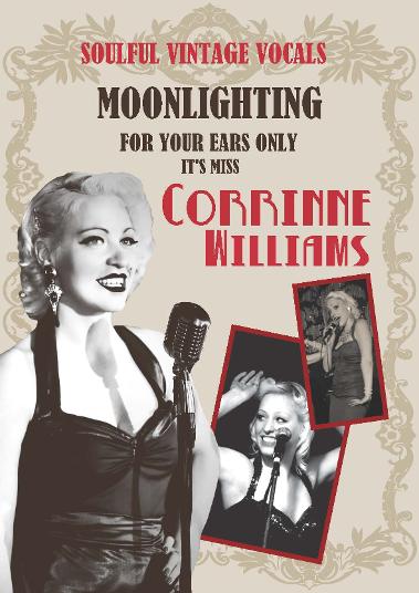 Corrinne Williams vintage singer show poster